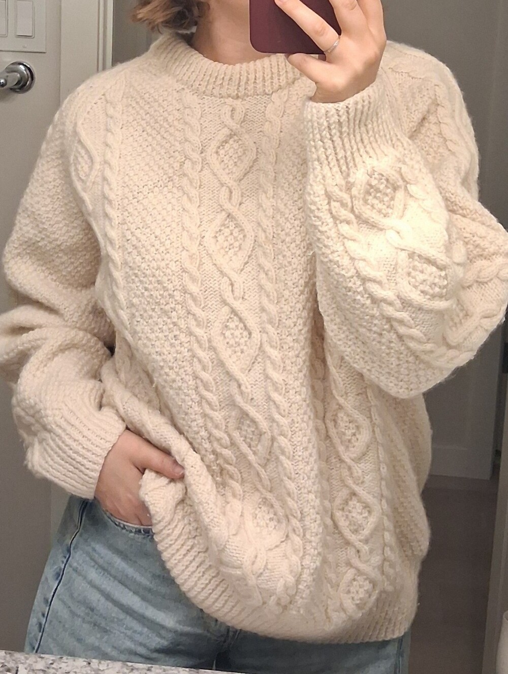 VINTAGE- Rory Gilmore Cream Cable Knit Women’s Sweater